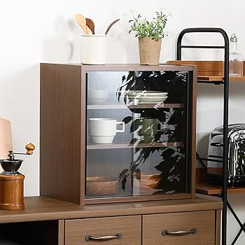 Amazon｜不二貿易 食器棚 キッチン収納 幅43×奥行29×高さ44cm