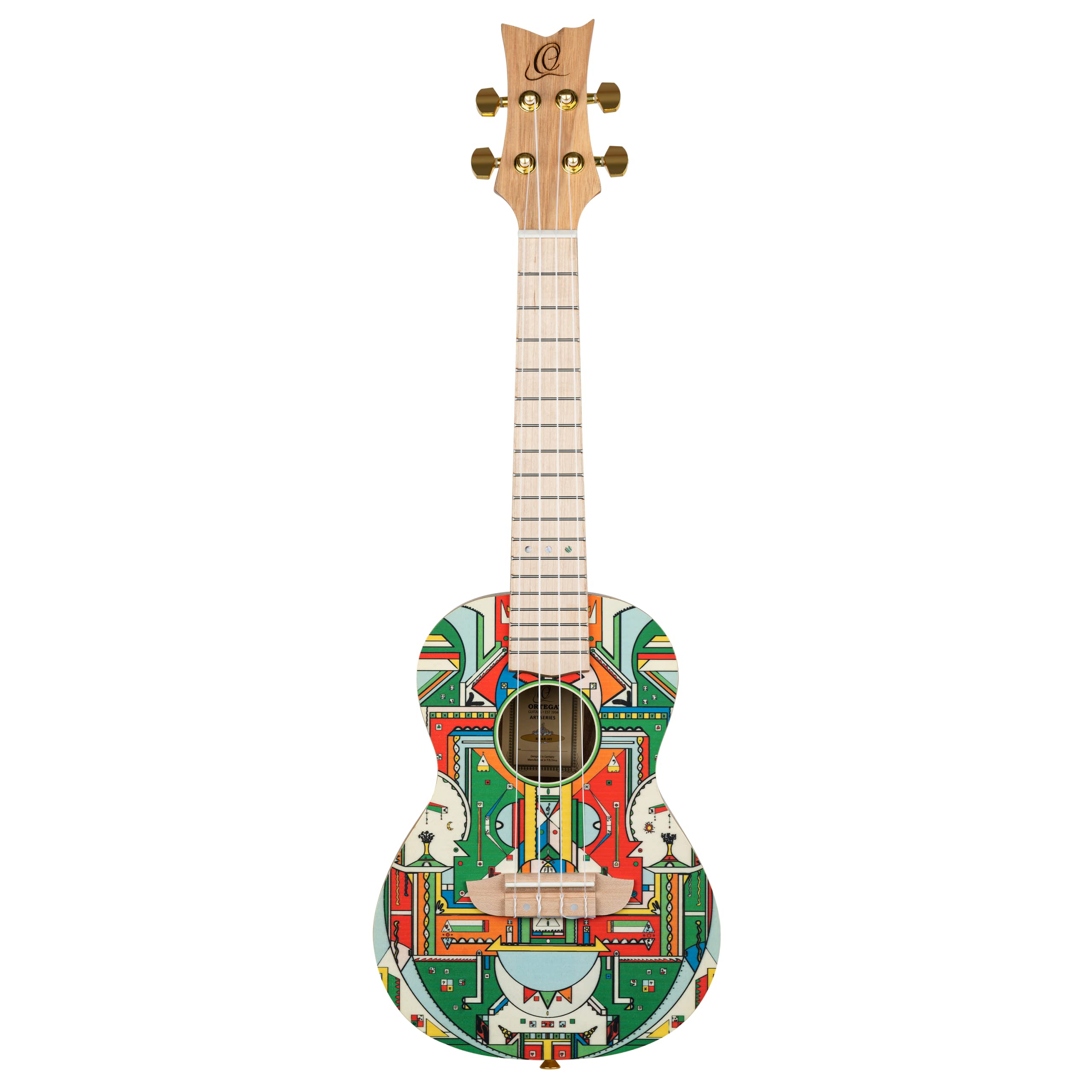 Ortega Guitars Ukulélé Concert Acoustique – Série Art – Épicéa, Himalaya (RUAR-HY)