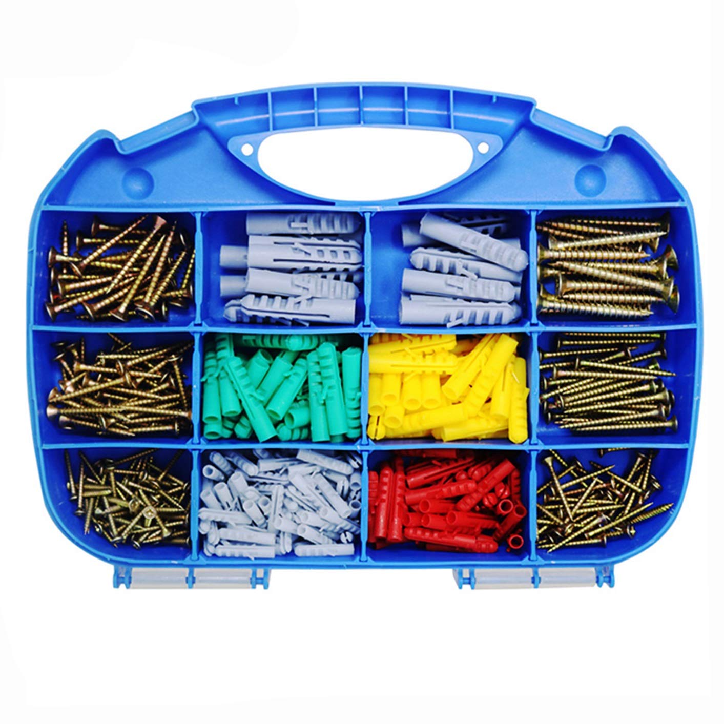 Fiberboard Screw and Fish Drywall Anchor Plug Kit Plastic Fiberboard and Plug Kit 385 Pieces