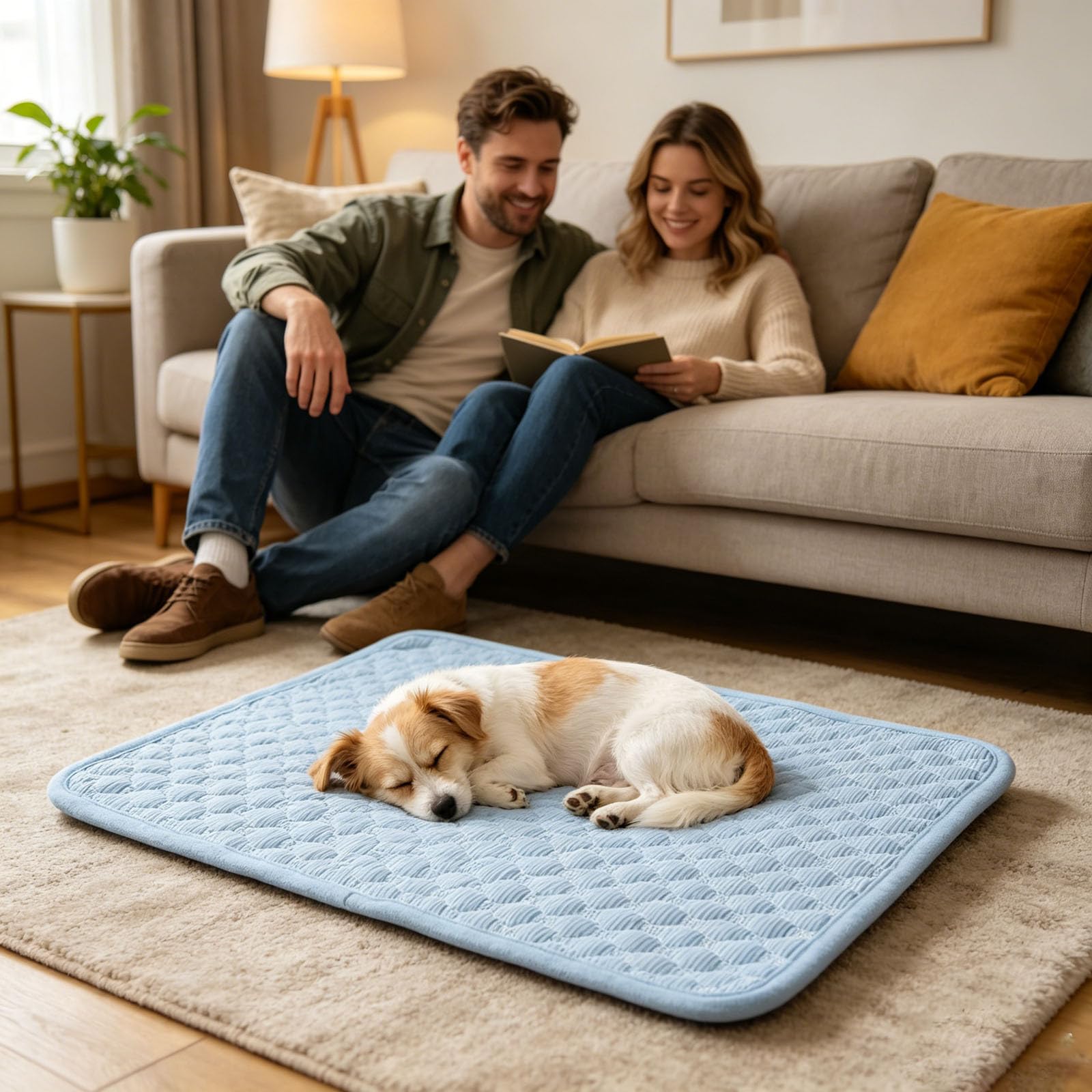Générique Coussin Auto-Rafraîchissant Gel Réutilisable Chat, Tapis Rafraîchissant Capacité 1800ml, Lit Été Portable Lavable, pour Maison, Canapés & Rebords Fenêtre