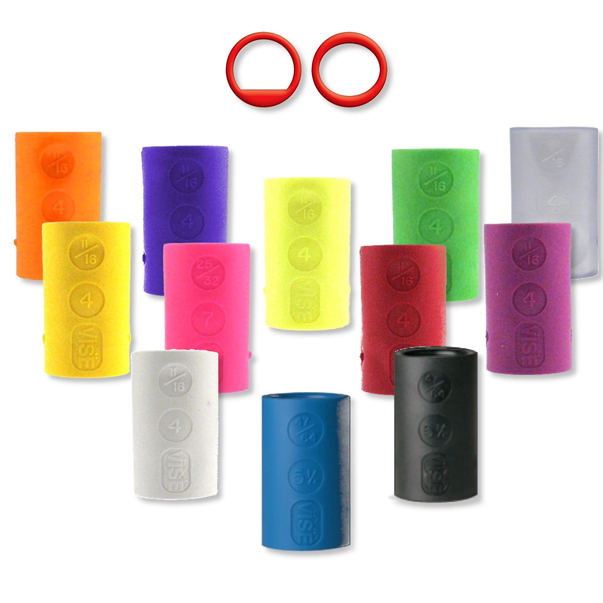 Vise Grip Finger Inserts P/O - Power Lift/Oval - Rubber Inserts for a Bowling Ball - Duo Pack - Durable Grips with Two Sides - Subsequent Fit - Various Sizes and Colours
