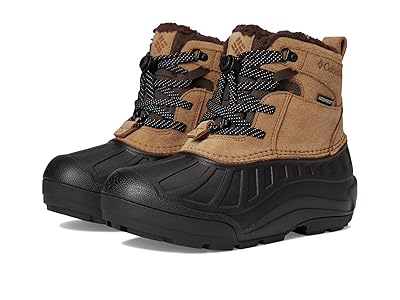 Columbia Kids Youth Powderbug Alpine Waterproof (Toddler/Little Kid/Big Kid) Kids Shoes Sahara/Black : 12 Little Kid M, Suede