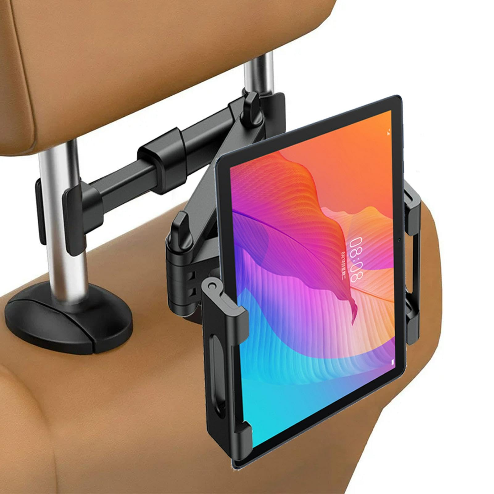 iayokocc Auto Kopfstütze Tablet Halterung, Kopfstützenhalterung Auto Tablets Halterung LKW 360 Grad Drehung Verstellbar Ausziehbar Tablet Halterung für Auto