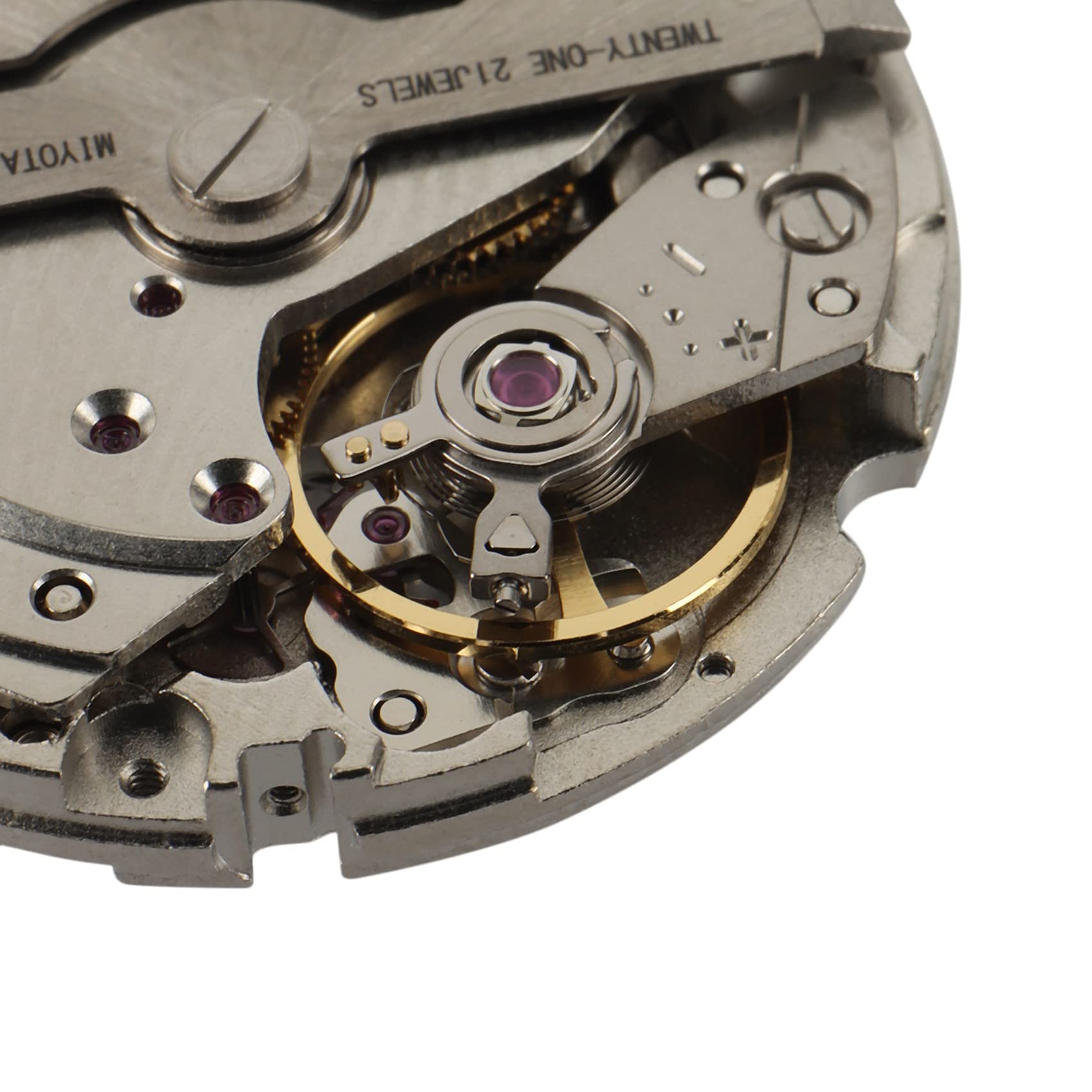 Movimento Orologio Giappone 21 MIYOTA 8215 di Alta Qualità Ruota Data Nero in Acciaio Inox, bianco, Moderno e minimalista