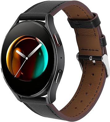 Italy Genuine Leather Watch Bands Men Women Compatible with Samsung Galaxy Watch Band, 20mm 22mm Lugs Watch Straps, Quick Release Wear-resistant Sweat-Resistant Smartwatch Replacement Strap