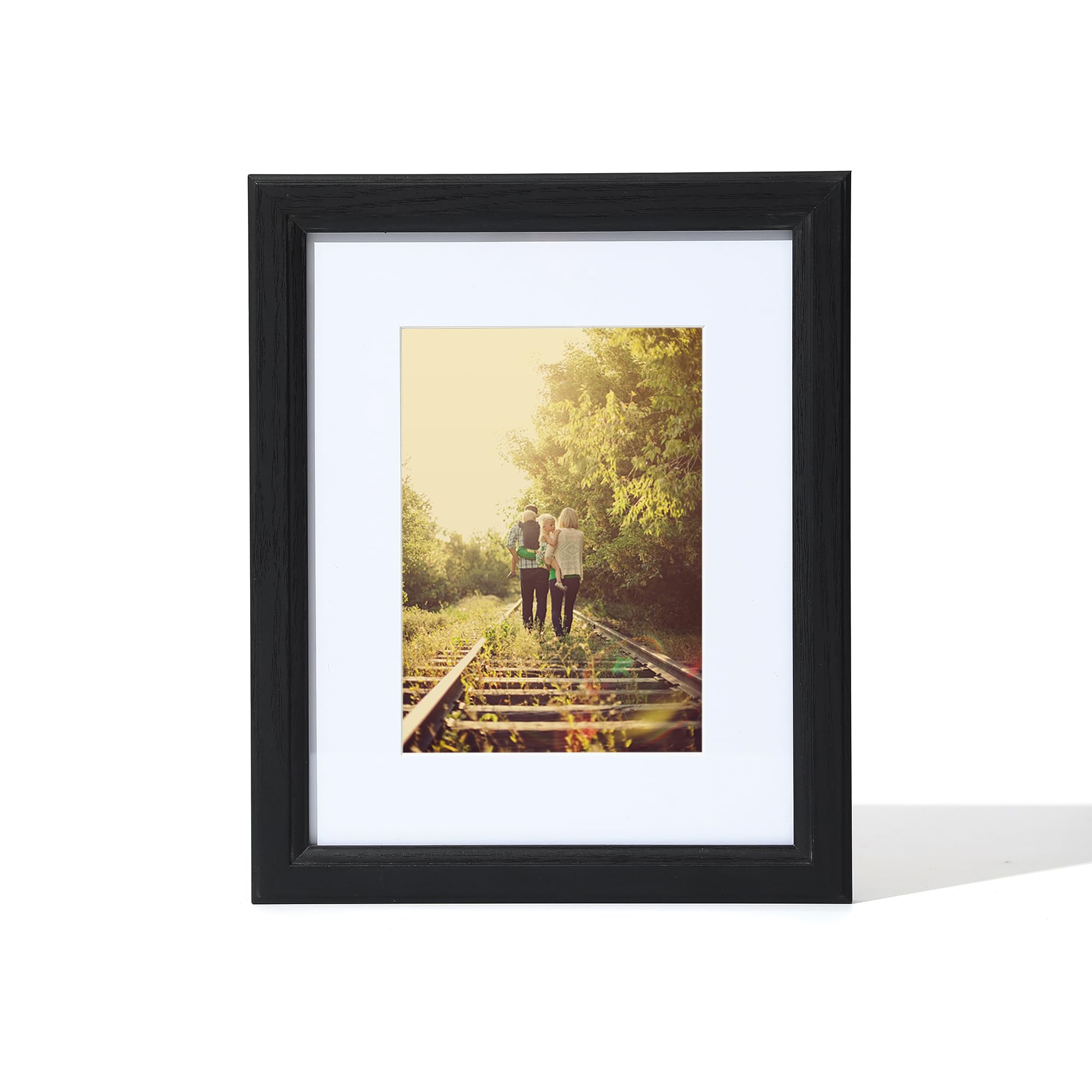 KTKDE 16x20 Poster Frame in Black-Display Pictures11 x 14 with Mat or 16 x 20 Without Mat,Modern Style Wood Composite Frame,Real Glass-Photo frames for Wall with Built-in Hanging Hardware Wall Gallery