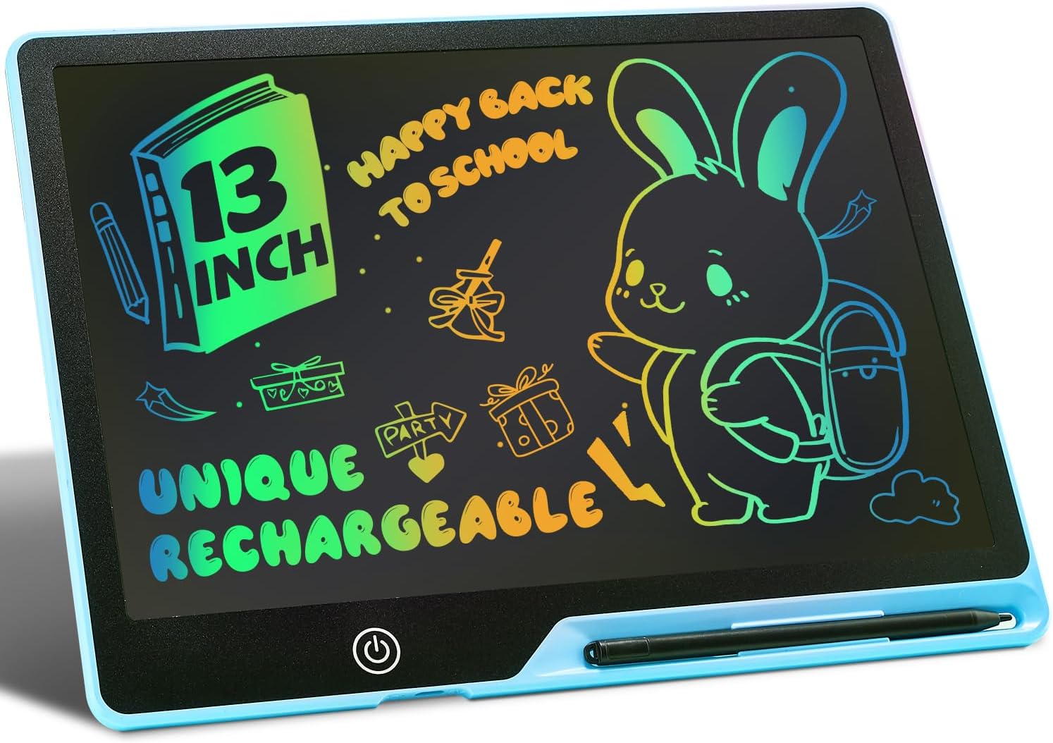 LCD Writing Board for Kids 13 Inch,Rechargeable Drawing Board Magic Board Drawing Board Kids 3+ Years, Birthday Toys for 3 4 5 6 7 8 Girls Boys