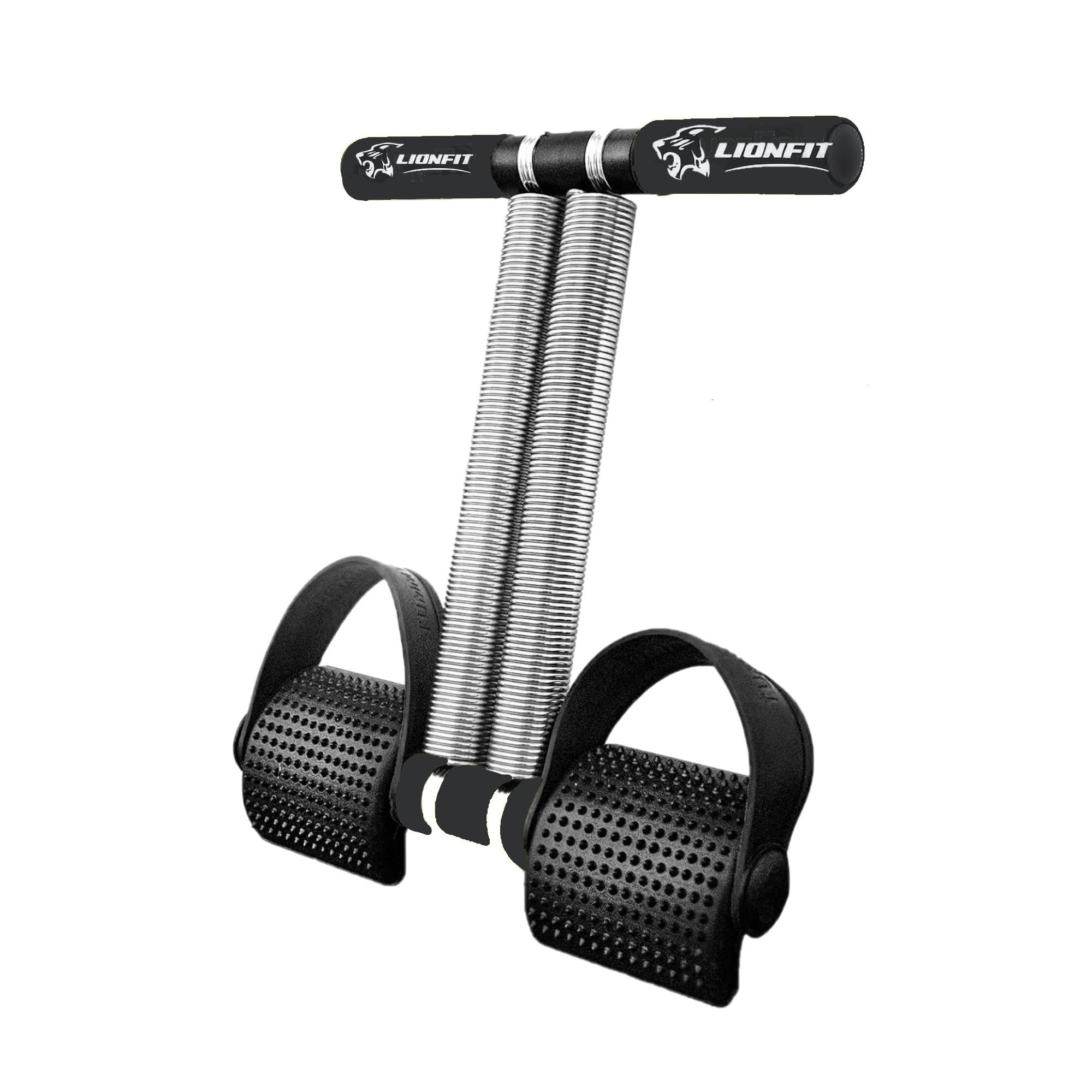 LionFit Double Spring Tummy Trimmer for Men & Women | Abs Exercise Equipment for Home Workout | Foam Handle with Steel Springs & Anti-Slip Foot Pedals | Weight Loss Fitness Equipment (BLACK)-image-31