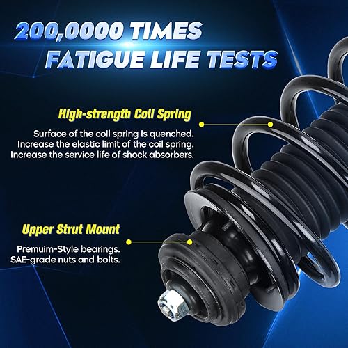 Miniatura 2 de Conjunto de amortiguador delantero con resorte helicoidal compatible con Chevy Aveo 2004-2011, Aveo5 2007-2011, Pontiac G3 2005-2008, Wave
