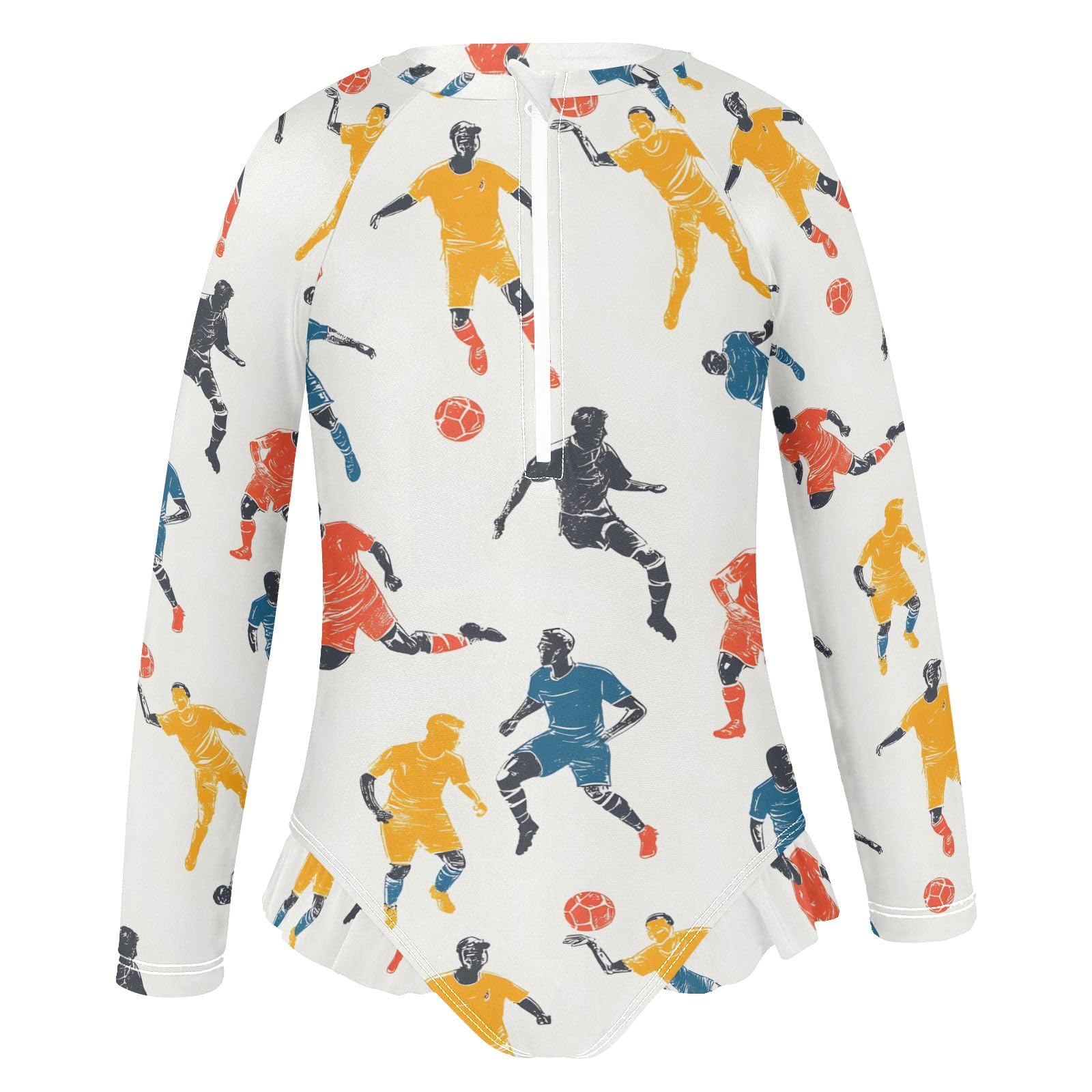 ALAZA Bathing Suits for Girls Toddler Girl Swimsuit Athlete Sport Long Sleeve UPF 50+ 5-6T