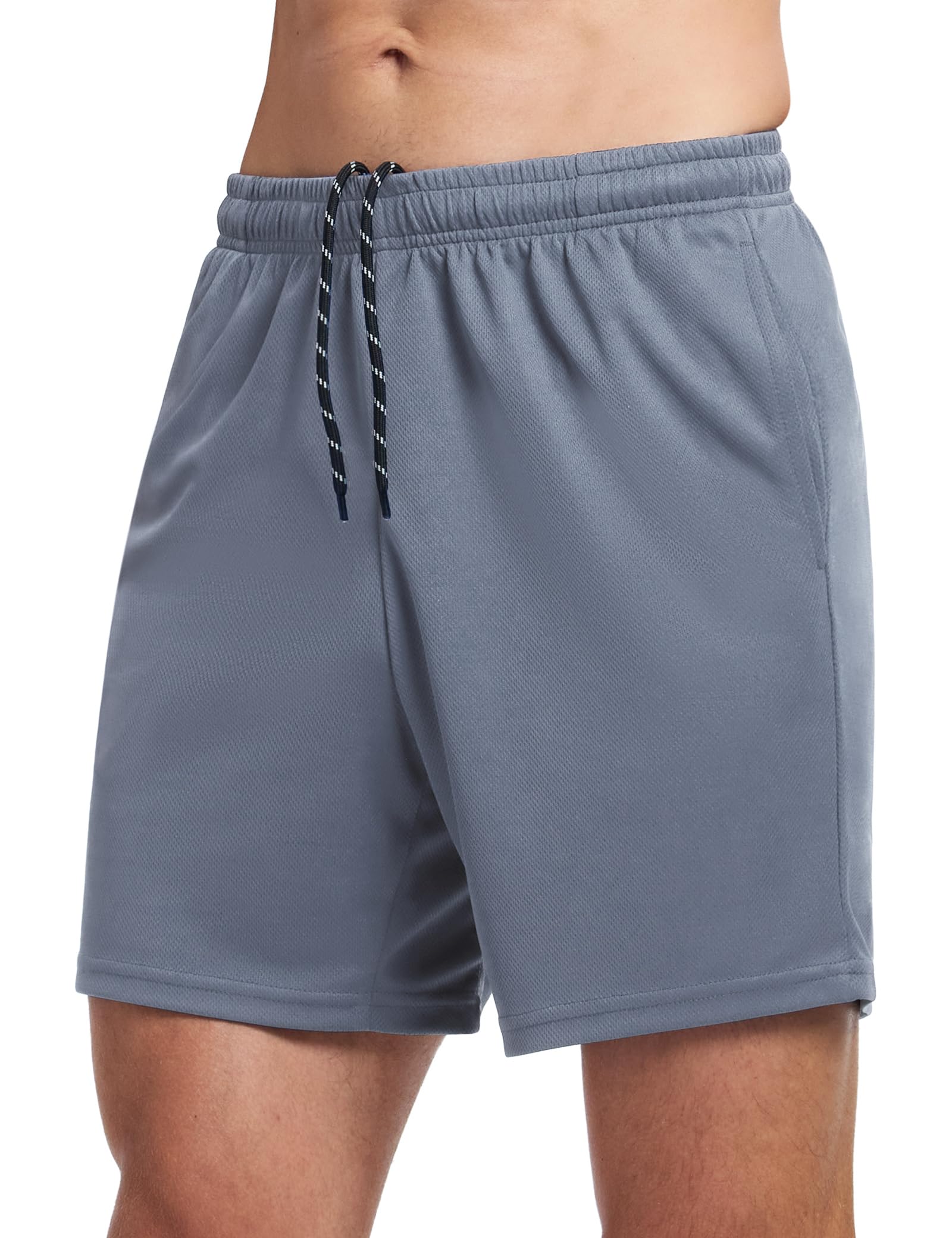 Mens 7 Inch Athletic Shorts Lightweight Workout Running Shorts Quick Dry Gym Shorts with Pockets