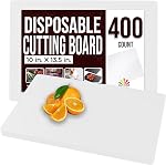 50 Comptez les cartes de coupe jetables de qualité premium ~10 pouces X 13.5 Feuilles jetables de pouce pour usage de cuisine et commercial ~ Brevet en instance ~ Plaques de coupe jetables recyclables - Crown
