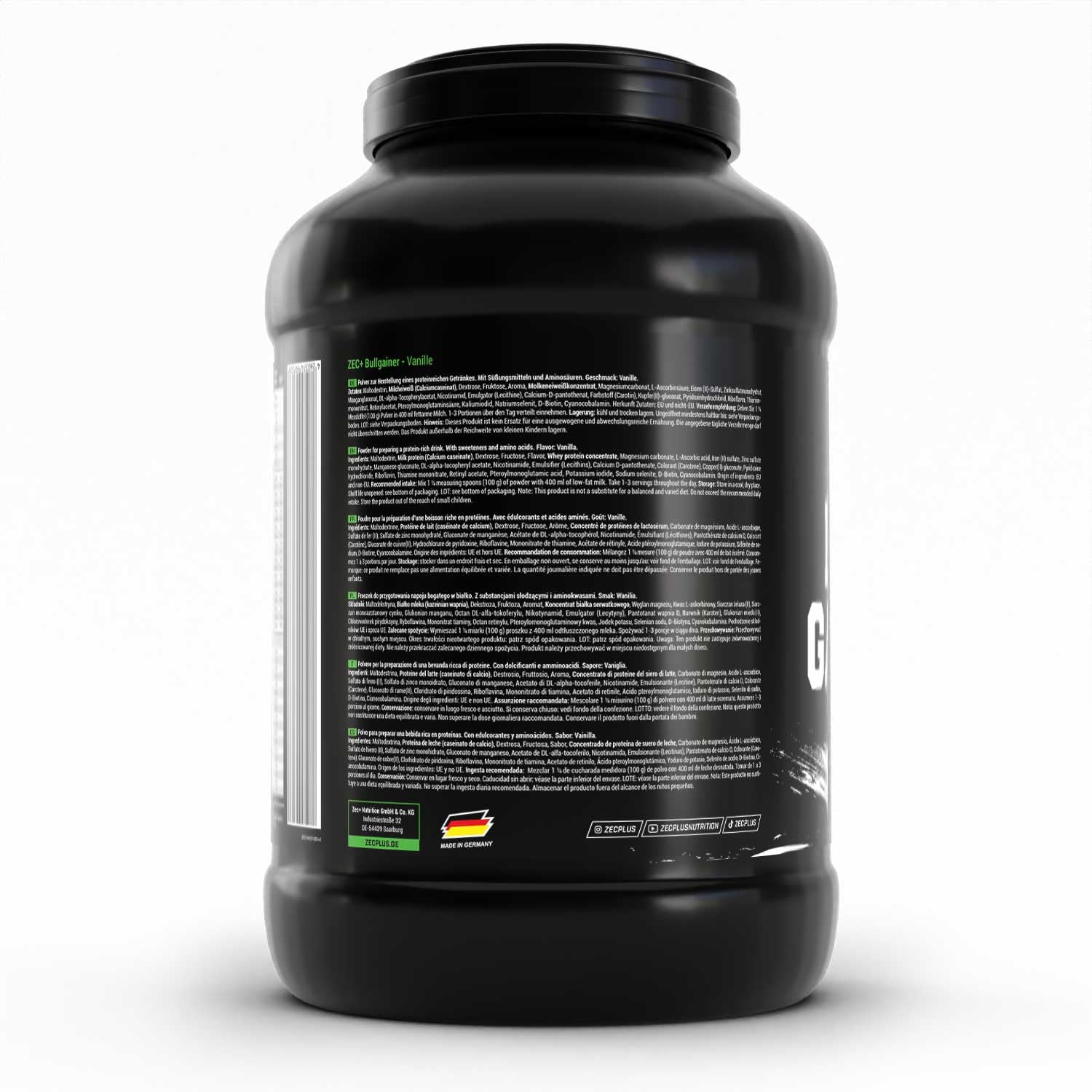 Zec+ Bullgainer (3500g) Vainilla Aumento de Peso Sin creatina