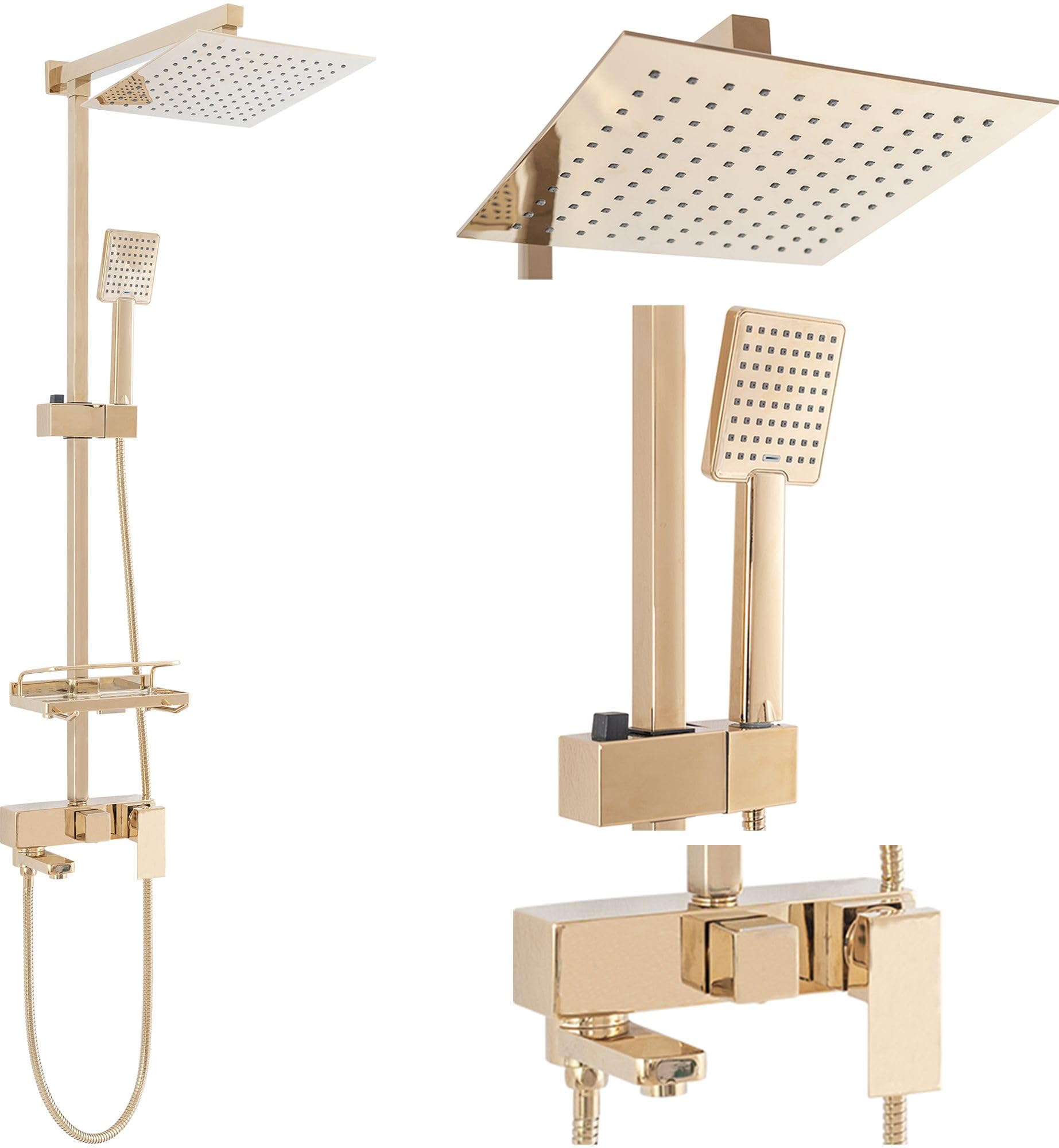 REA Shower Set Jack Gold Shower Set Made of HIGH Quality Brass