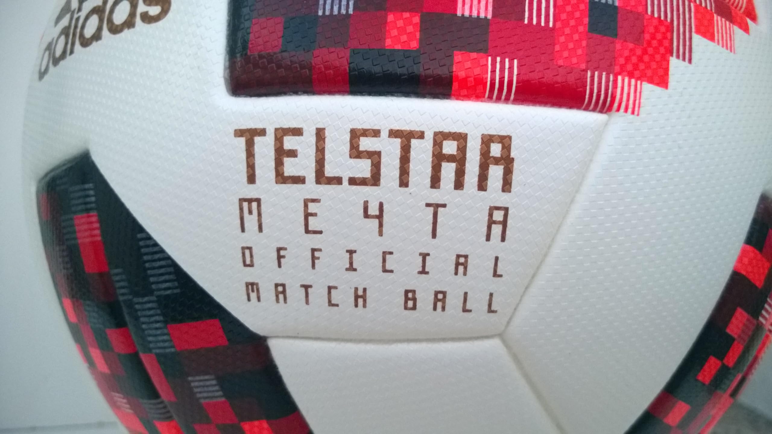 adidas Pallone MONDIALI Russia 2018 Ufficiale FIFA World Cup Knockout CW4680 Size 5 Telstar MECHTA OMB Bianco Rosso Whithe Solar Red Pallone Mondiale Russia Originale Calcio Calcetto