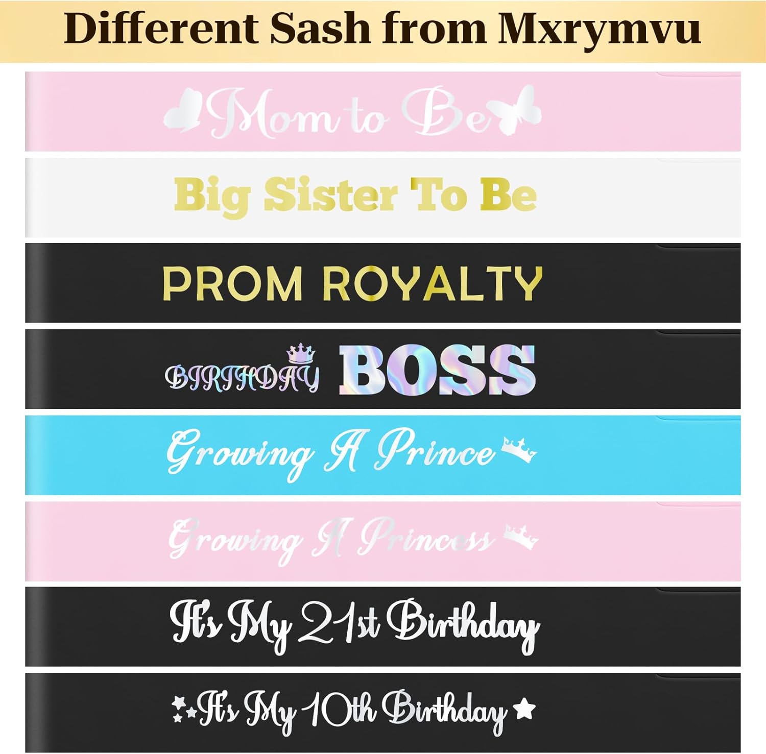 Mother of the Bride Sash Bachelorette Party Sash for Women Bridal Shower Decorations for Mom Wedding Party Accessories Brides Gift Favor Decor Bridal Shower Engagement Supplies - Image 7