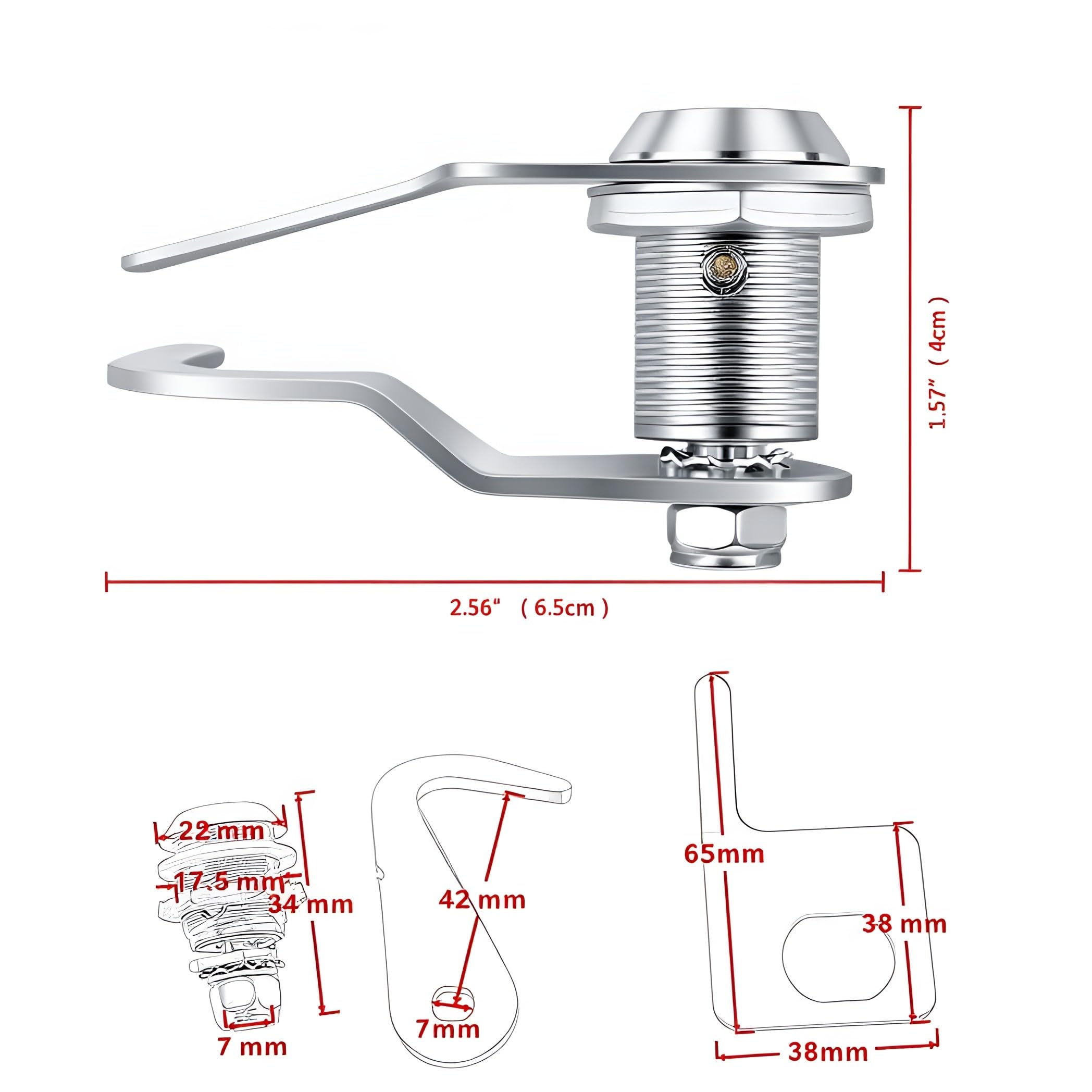 Verrou de coffre 2 clés pour Harley Touring Electra Street Road King Glide 1991–2013 Tour Pak