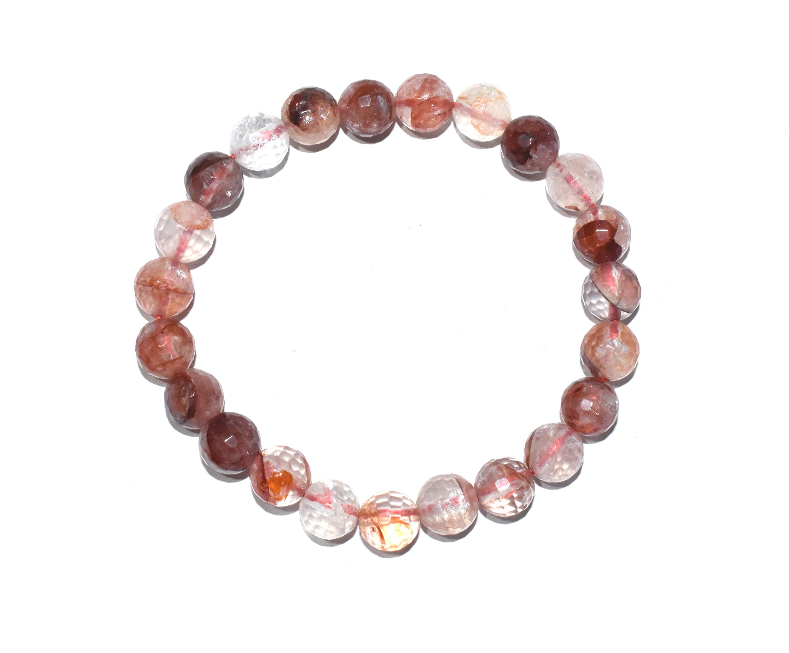 Pyramid Tatva - Diamond Cut Faceted 8 mm Bracelet Natural Healing Crystal Reiki Chakra Stone (Lodolite) (B085ZRZ9GJ) Amazon Price History, Amazon Price Tracker
