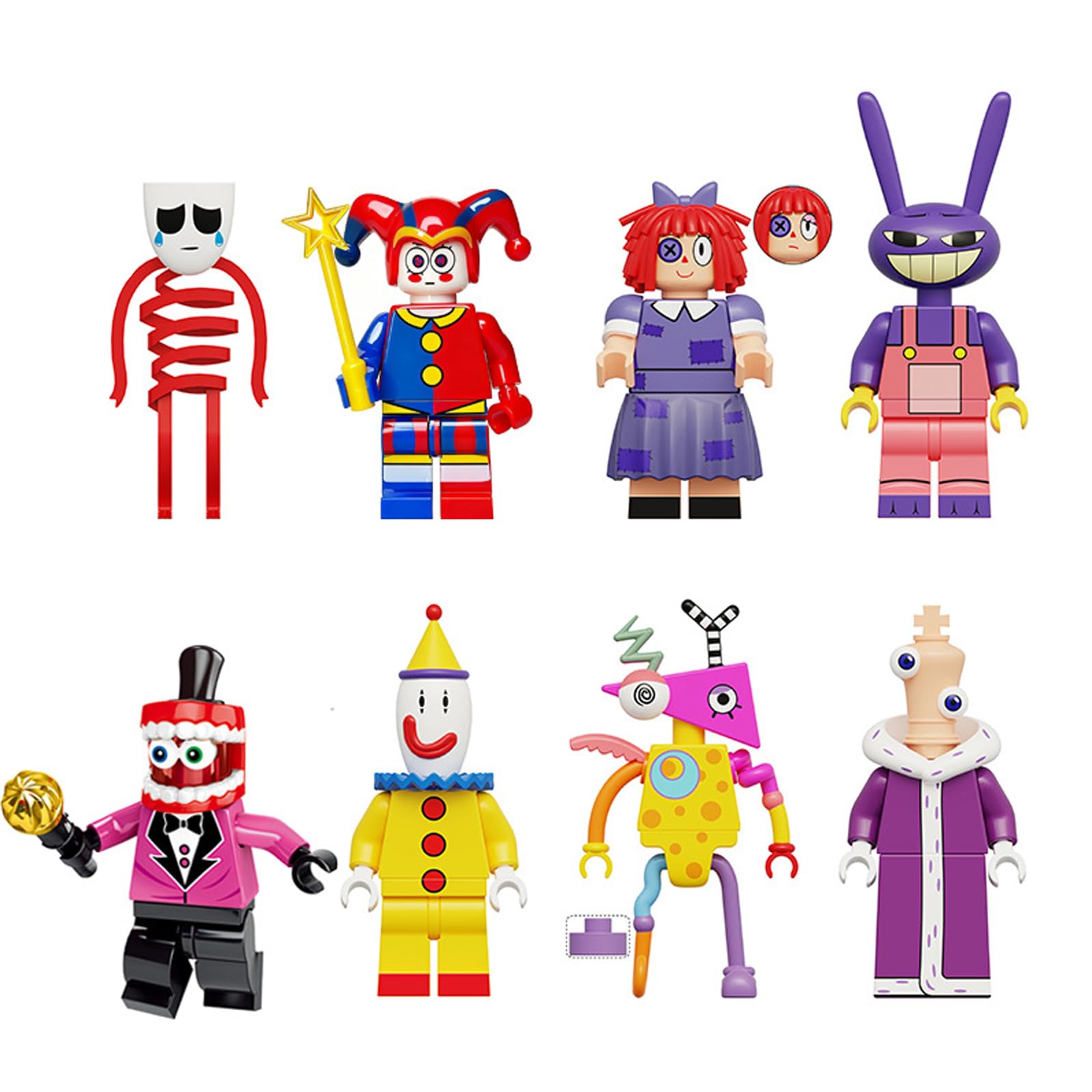 Amazing Circus Merch Pomni Jax Collectible Action Figures 01-A 8PC