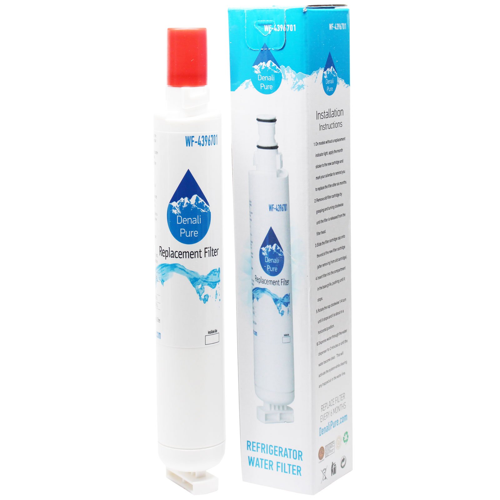 3-Pack Refrigerator Water Filter Replacement for Whirlpool 4396701, Kenmore, Jenn-Air, KitchenAid - Compatible with Whirlpool 4396701, Kenmore 9915, Whirlpool ET1FHTXMQ01, Whirlpool ET1FHTXMQ04