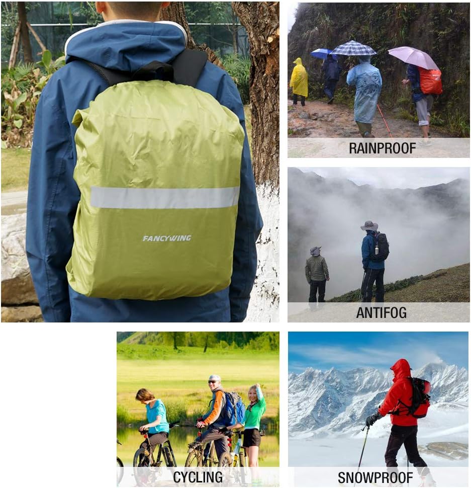 FANCYWING Waterproof Backpack Rain Cover with Reflective Strap, Upgraded 10-90L Non-Slip Rainproof Backpack Cover for Hiking, Camping, Hunting, Rain Cycling, etc. : Sports & Outdoors