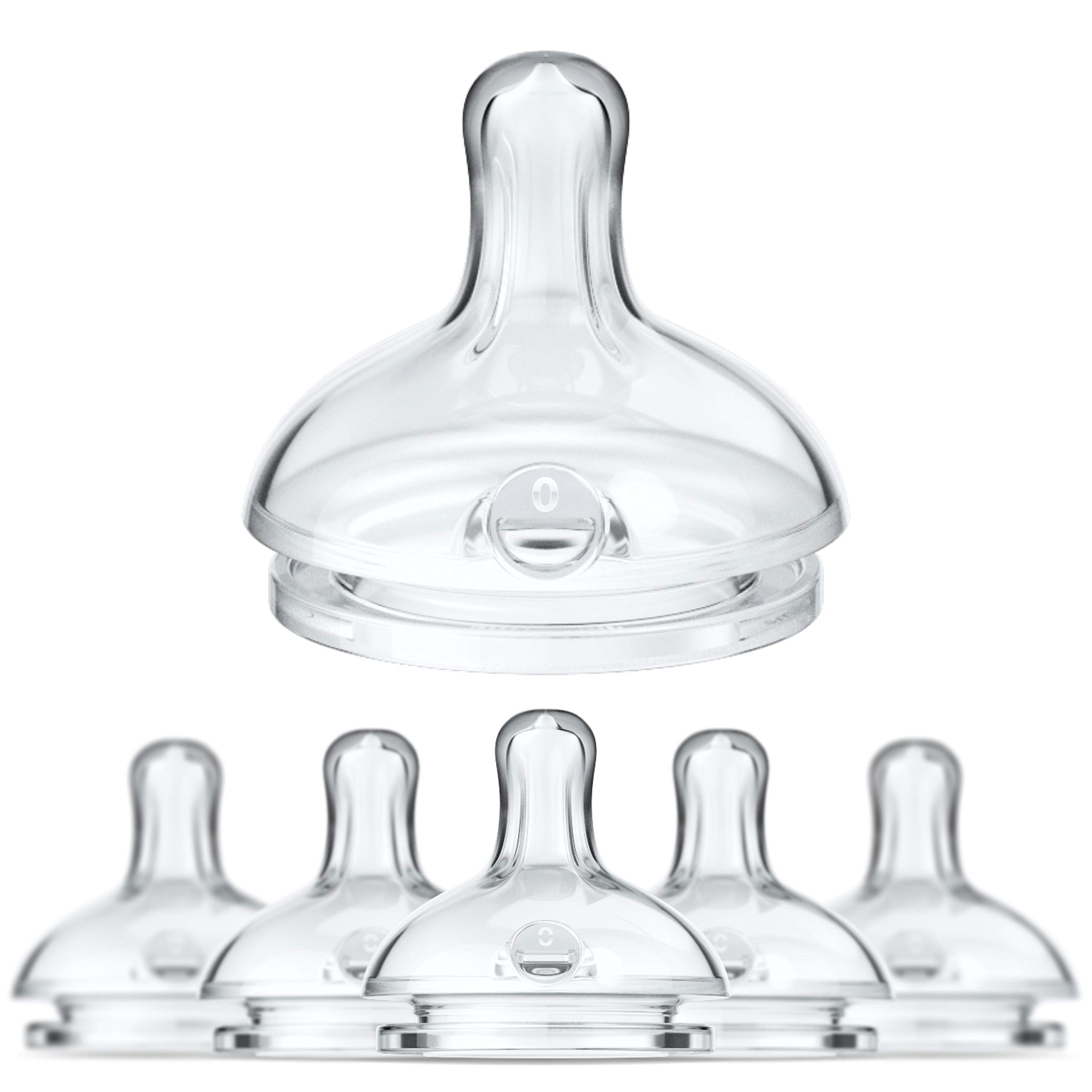 Smilo Anti-Colic Bottle Nipple, Newborn Flow 0M+, 3 Count