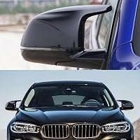 Asasytal Tükör Borítás BMW F15 X5 F16 X6 F25 X3 F26 X4 Modellekhez - Fényes Fekete ABS Műanyag Visszapillantó Tükör Burkolat 2014-2018 5