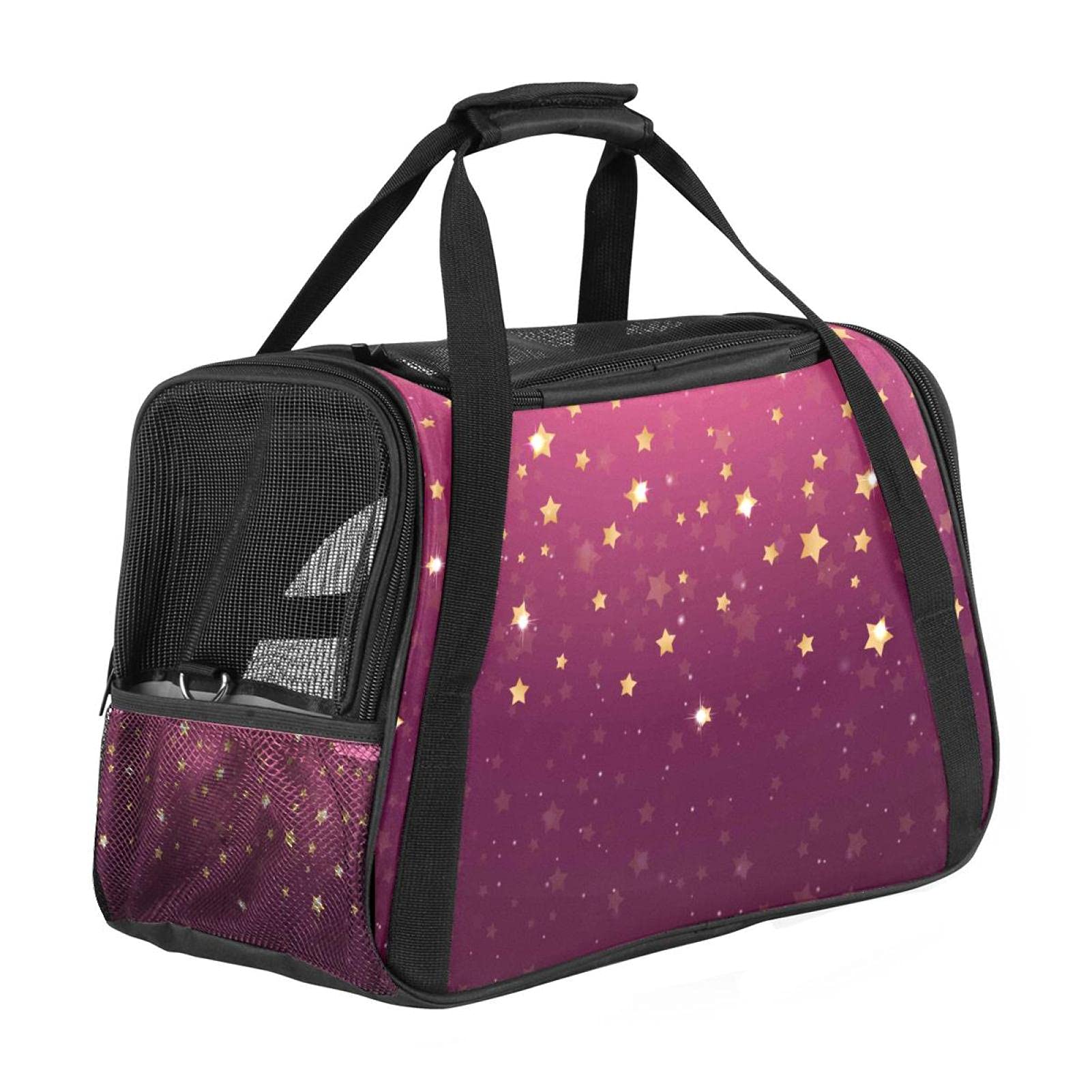 Sac de transport chien cabine avion lapin chat rose souple