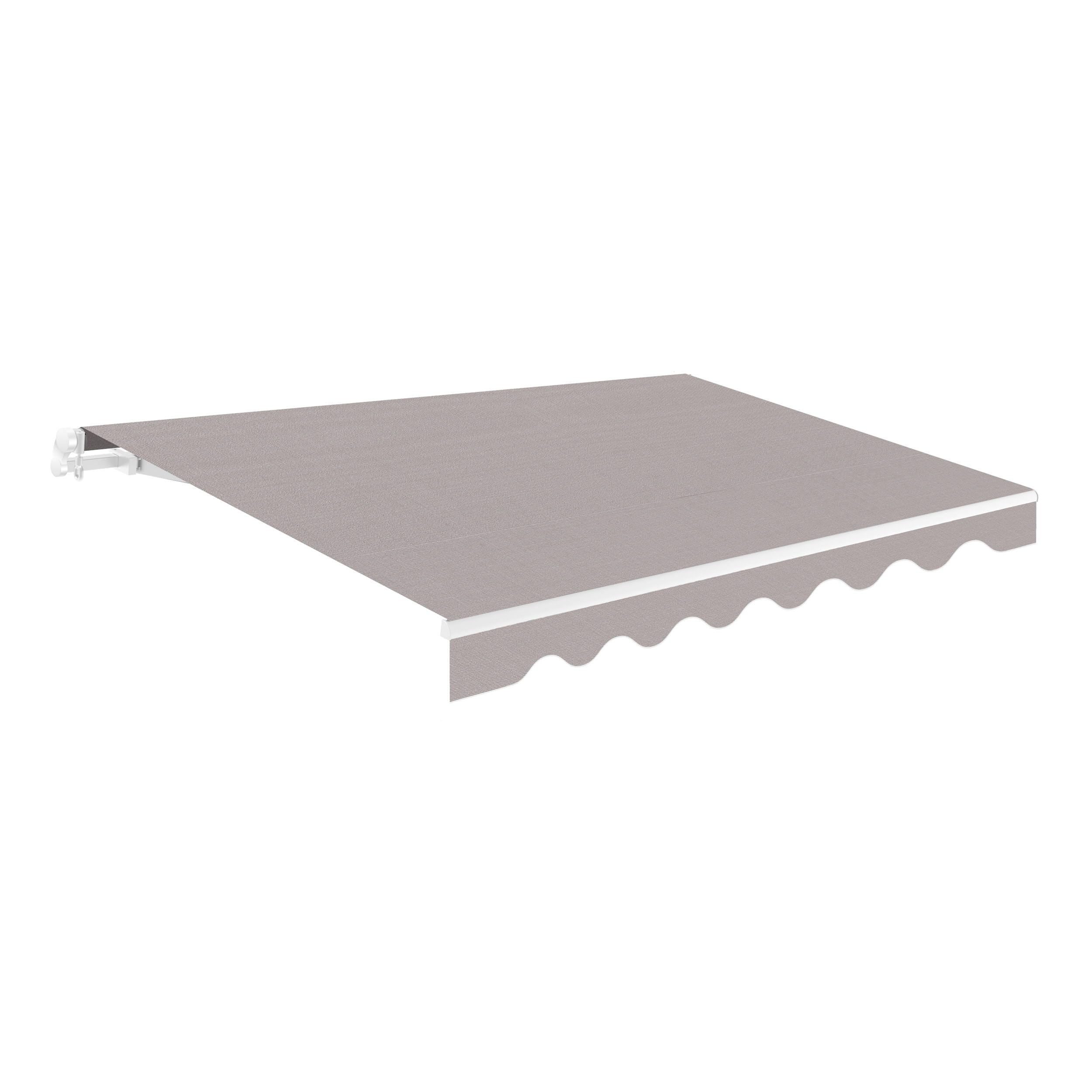 Toldo Retráctil Exterior 300x250cm Gris Poliéster – Lona Protección Solar UV - Estructura de Aluminio – Inclinación Regulable – Manivela Incluida – Manual Enrollable Terraza Jardín