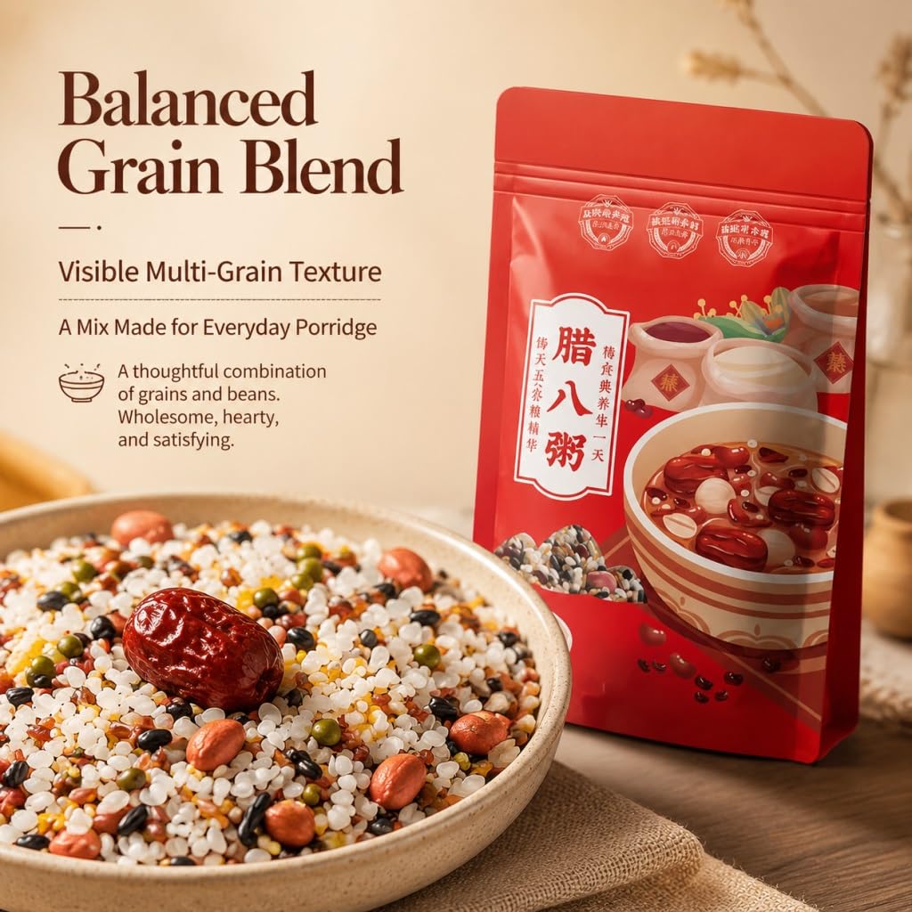 250g De Mezcla Congee Laba Grano Mixto: Ingredientes Gachas Los Ocho Tesoros, Uso Doméstico Y Comercial, Desayuno Saludable Comida Festiva(250g*5)