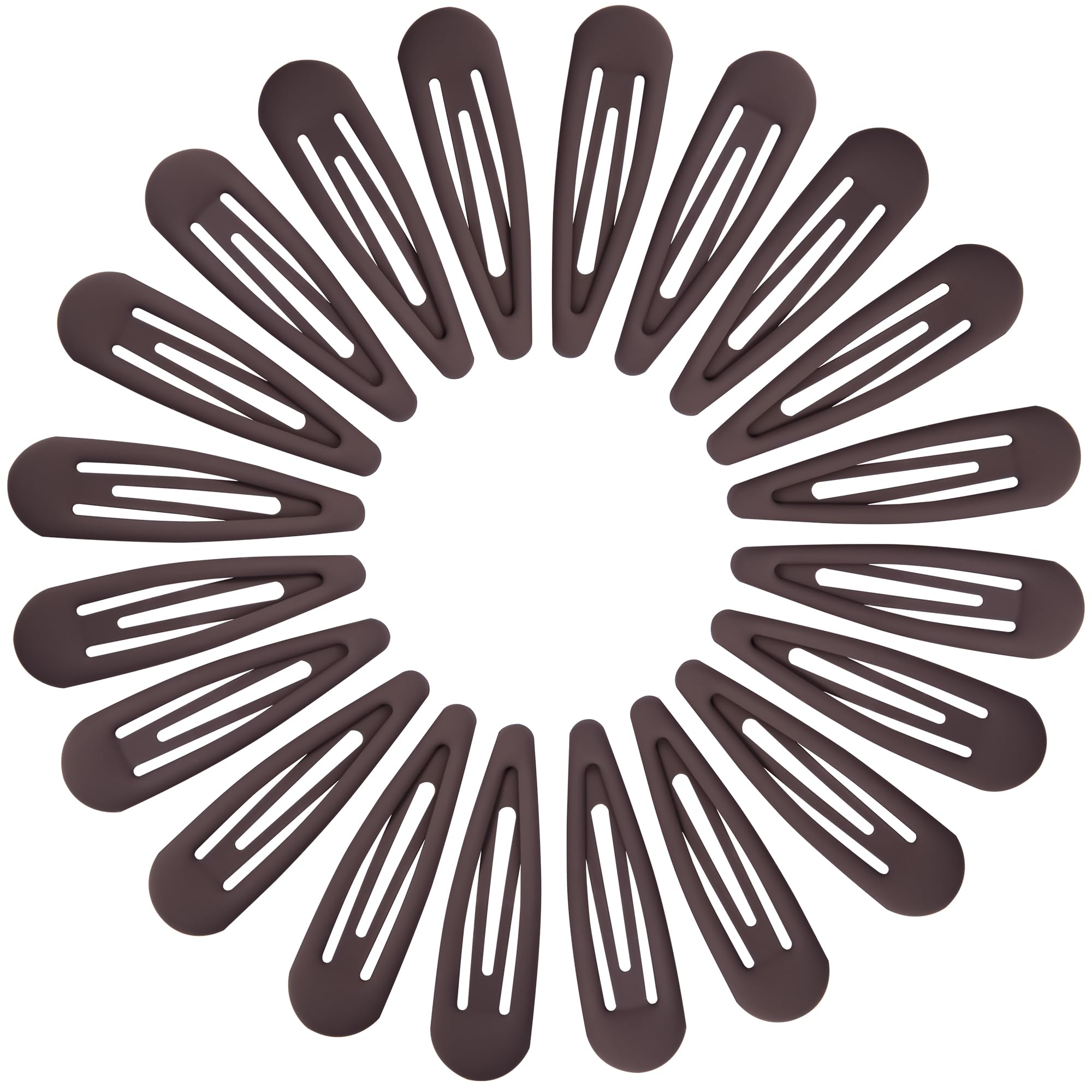 Small Matte Black Hair Barrettes - 20 Pack -16