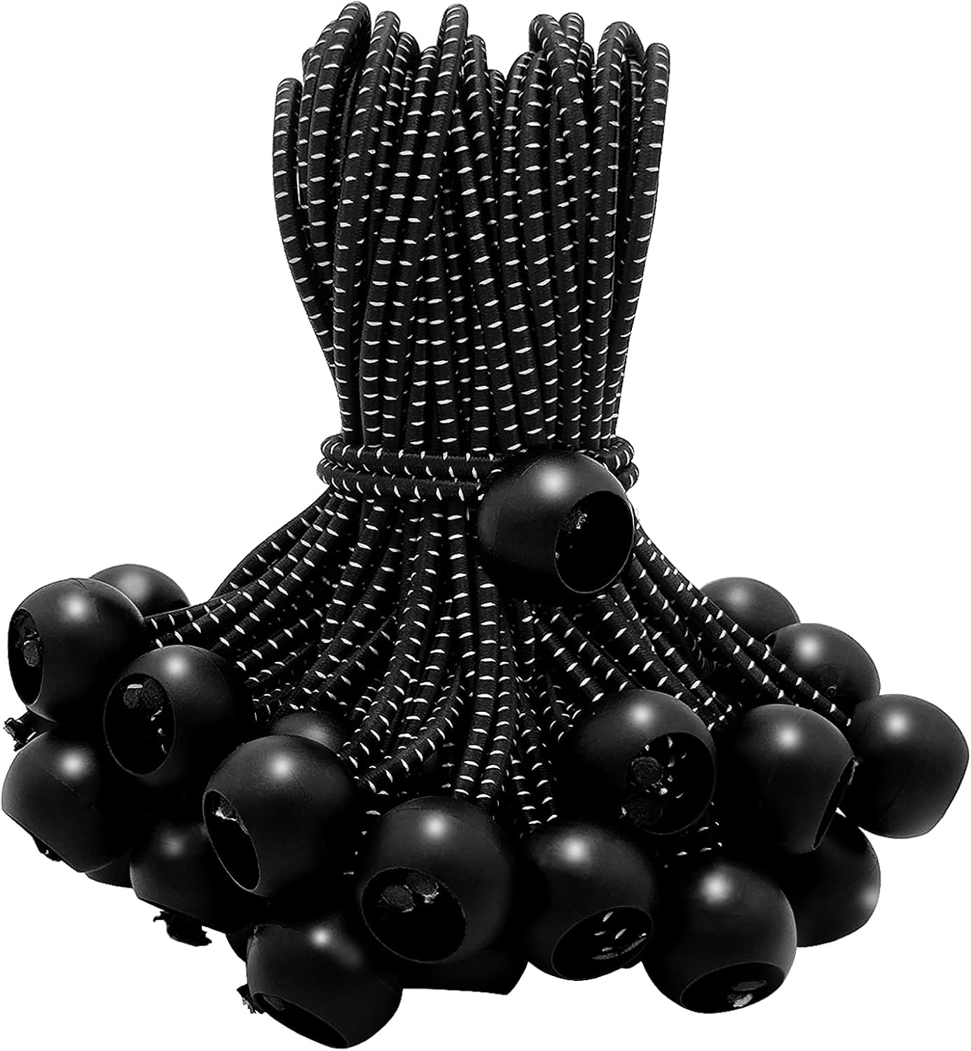 50 Pack 6 Inch Bungee Cords，Bungee Balls, Bungee Cords with Balls