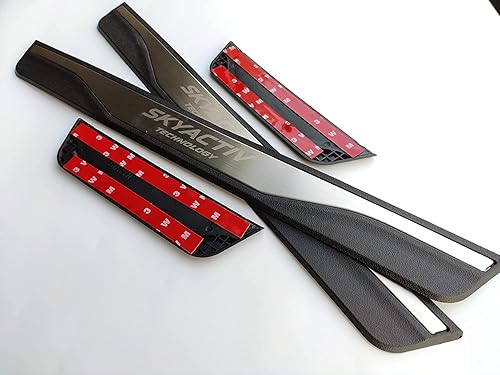 Miniatura 5 de GZBFTDH Protector de umbral de puerta para Mazda 3 6 CX-30 CX-5 Kick Panels Protector de umbral de protección contra rozaduras, piezas de automóvil