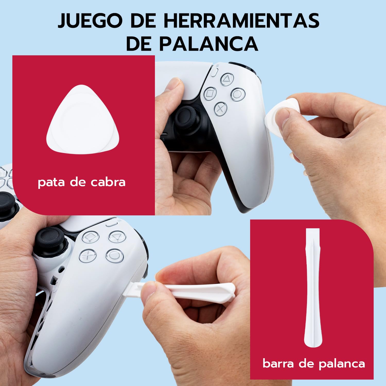 Tolesum Kit de Reparación de Joysticks TMR para Mando PS5, 2 Joysticks Analógicos con Tapas, Destornillador y Herramientas, Tecnología TMR de Respuesta Rápida