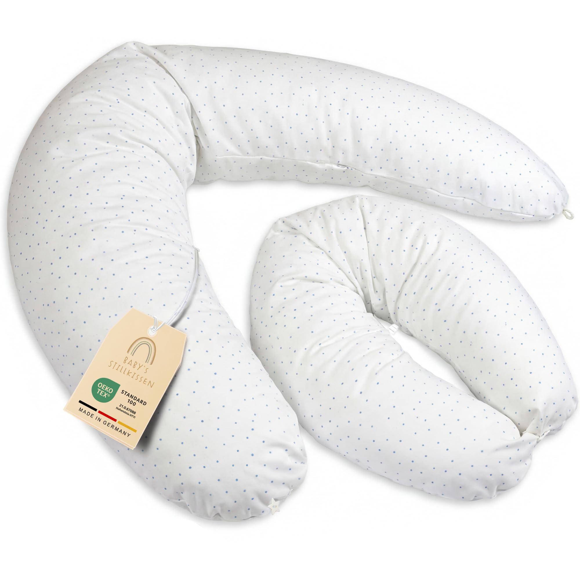 Baby's Stillkissen XXL - 190cm Schwangerschaftskissen mit Bezug - Geprüftes Schwangerschaft Kissen für Baby & Erwachsene - Kuscheliges Stillkissen Seitenschläferkissen & Lagerungskissen Erwachsene