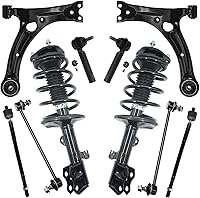 Vista 103 de Detroit Axle - Kit de puntales delanteros para Ford 2000-2004 Focus 2 puntales con muelle helicoidal 2 brazos de control inferiores con rótulas 2001