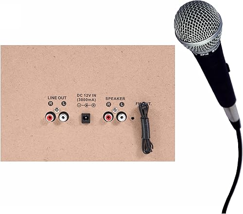 Miniatura 2 de TechPlay Karaoke habilitado, 30 W RMS, tocadiscos clásicos retro, NFC Bluetooth, reproductor de cassettegrabador doble, reproductor de CD MP3,