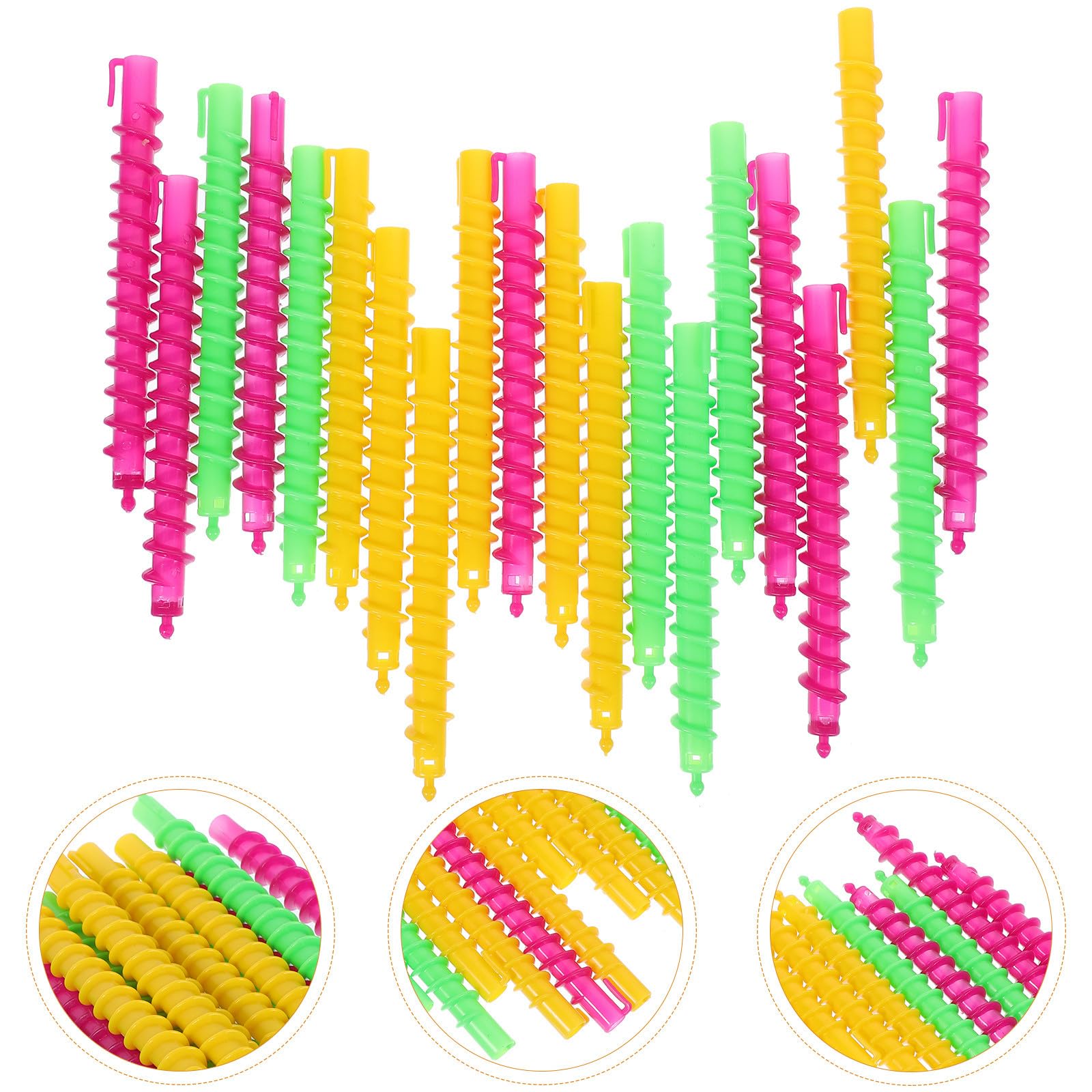 Varillas para Rizos Espirales Abs 100 Piezas para Cabello