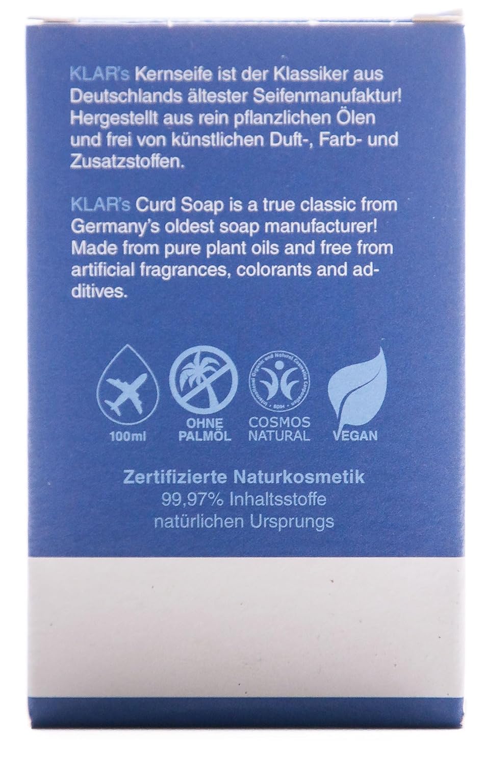Klar Seifen Retro Seife „Golden Bohème“ 100g – 4er Pack, Cosmos Zertifiziert, Palmölfrei, Für Normale Haut