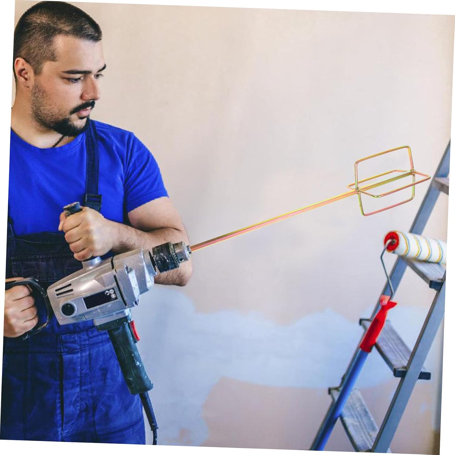 Toddmomy Sturdy Electric Drill Stirring Rod Hexagonal Attachment for Paint Mud Epoxy Concrete Mixing