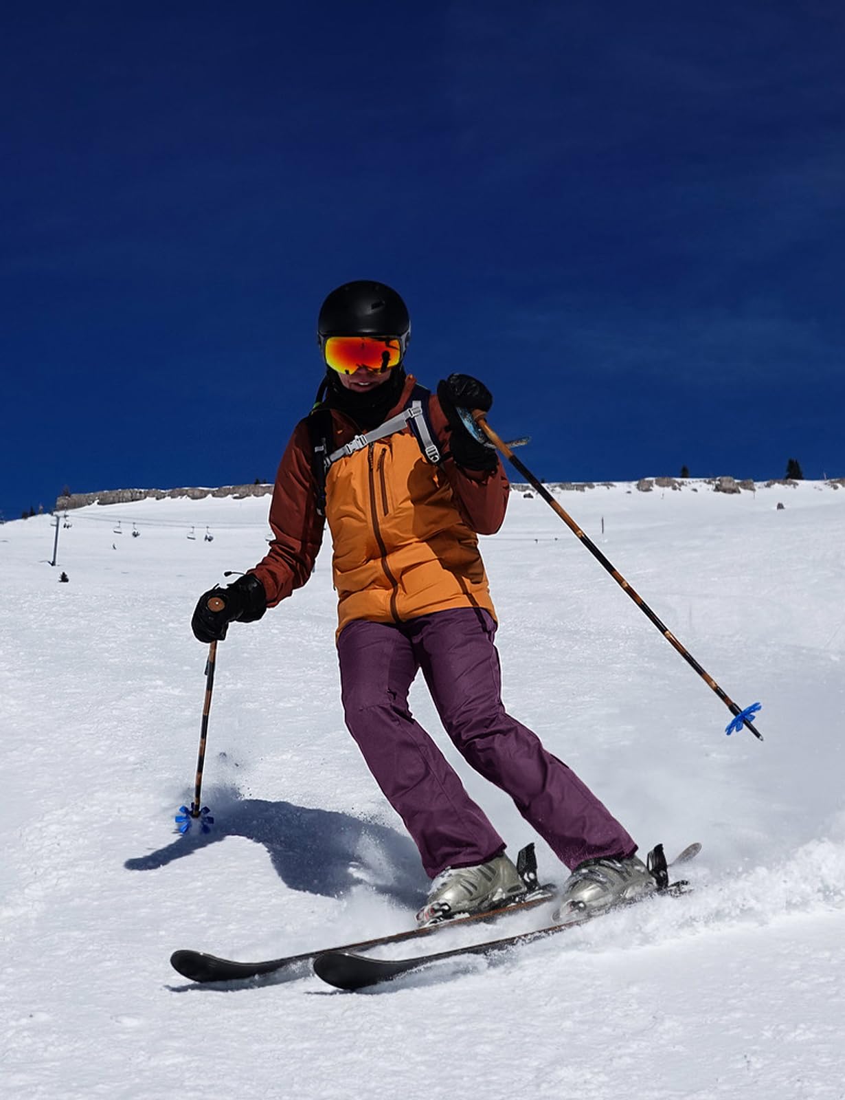 donhobo Damen Wanderhose Outdoorhose Wasserdicht Softshellhose Winddicht Warm Gefüttert Snowhose Skihose Winter Trekkinghose