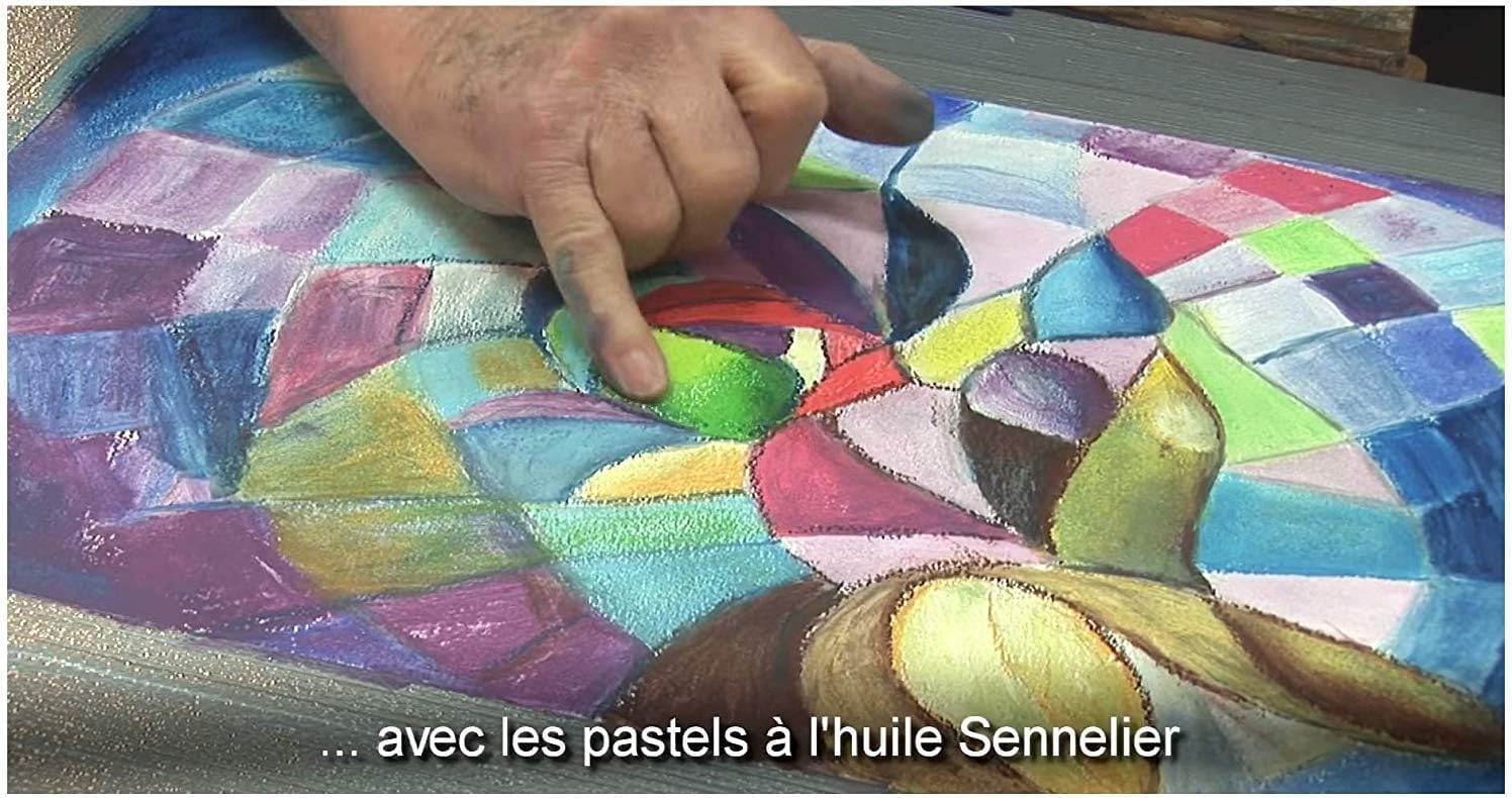 Sennelier Pastels à Huile 12 Couleurs. Set Paysage et estompe