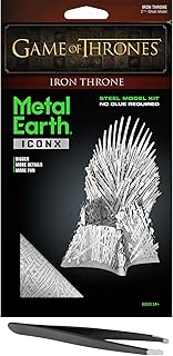 Metal Earth Premium Series Game of Thrones Iron Throne 3D Metal Model Kit Bundle with Tweezers Fascinations