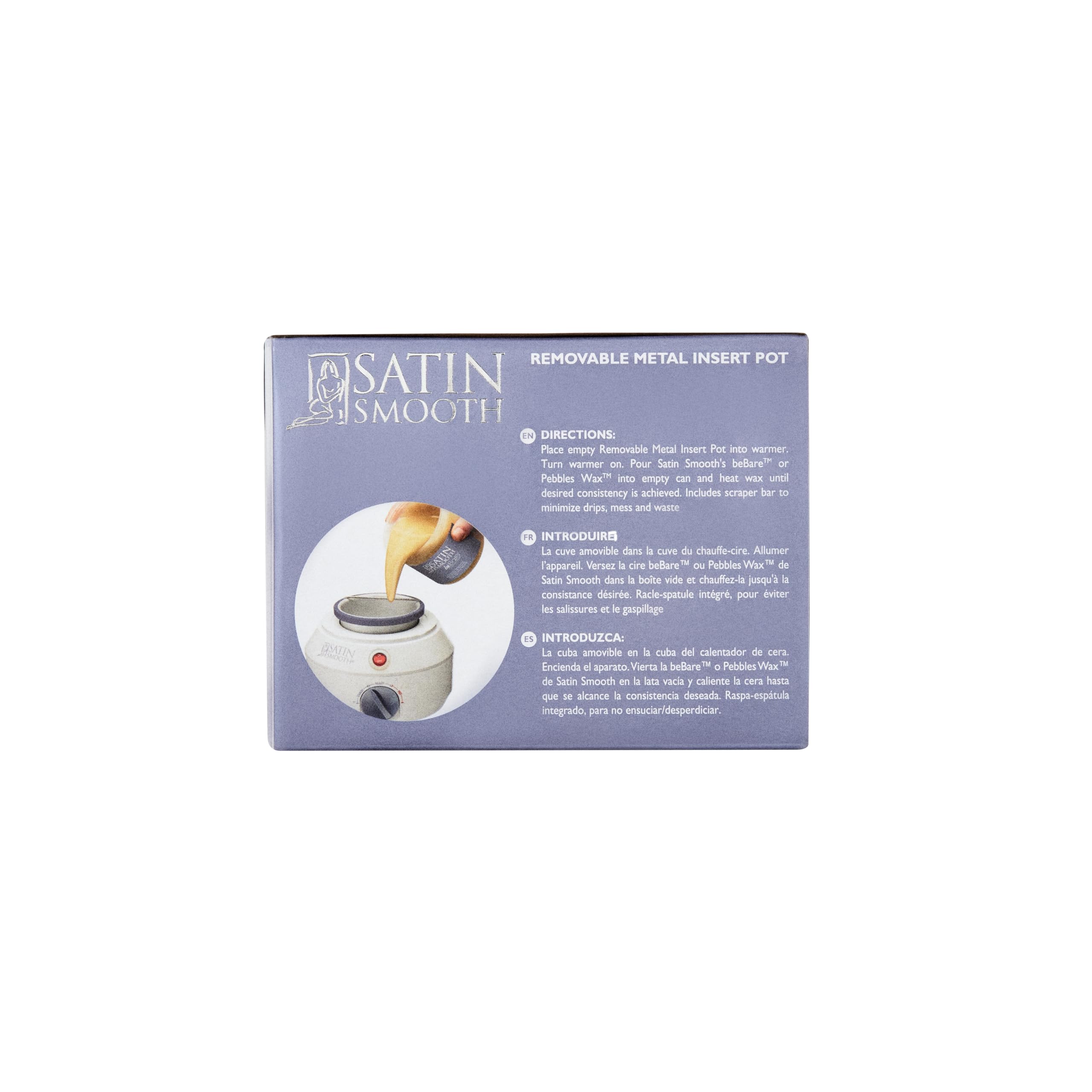 Satin Smooth Empty Metal Wax Pot Can - Reusable Wax Warmer Container Insert for Hard Wax, Soft Wax, and Paraffin Wax