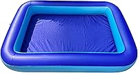 PENEPICO Inflatable Splash Pool for Kids - Large 77x53x9 Sensory Sand & Water Play Pit, Kiddie Wading Pool with Air Pump for Toddlers Backyard Fun