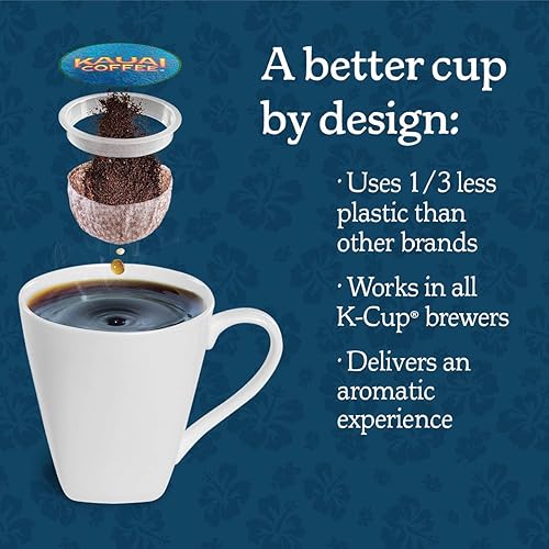 Miniatura 3 de Kauai Coffee Cápsulas de una sola porción, crema de plátano, café arábica del cultivador de café más grande de Hawái, compatible con cafeteras
