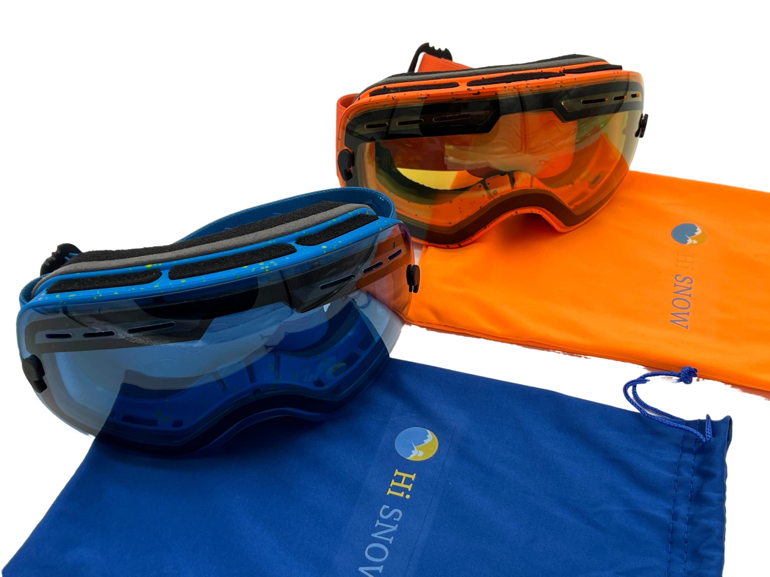 Przeciwmgielne gogle snowboardowe lub narciarskie dla dzieci (5-14 lat), ochrona przed promieniowaniem UV