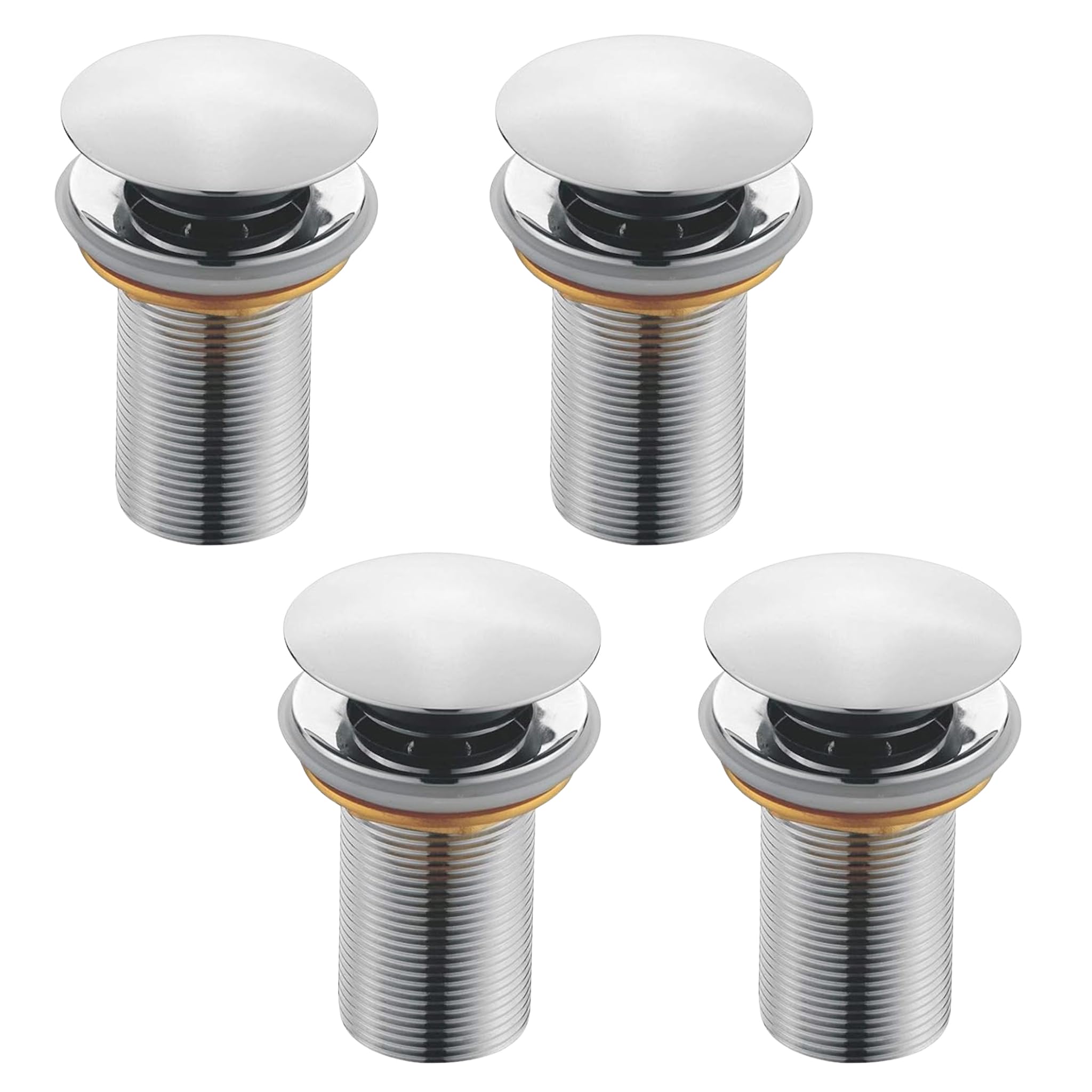 CUROVIT CP Pop Up Brass Full Thread Waste Coupling SET OF 4 PC (32mm) 1 1/4"X4" in Chrome Finish for Wash Basin / Tale Top / Under Counter / Bowls for Bathroom & Kitchen (SET OF 4) (B09BVQVHFL) Amazon Price History, Amazon Price Tracker