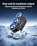 YANTU Corded Car Charger 3 Socket Cigarette Lighter Splitter Dual USB Car Charger with LED Voltage Monitor and Separate Switch Compatible for Most Phones and Other USB Devices