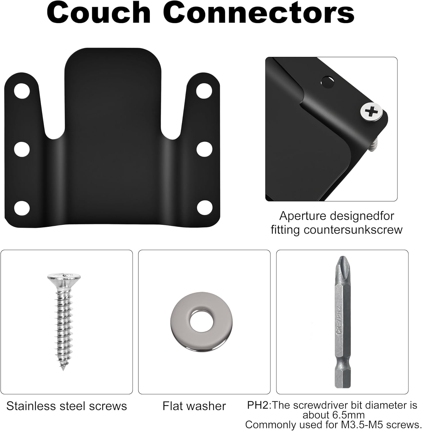 16 Pcs Universal Sectional Sofa Interlocking, Sectional Couch Connectors,Sofa Connector Bracket